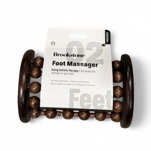 NWT Brookstone Holistic Therapy Wooden Foot Massager